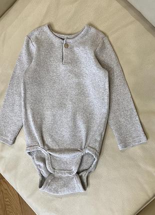 Боді в рубчик довгий рукав, плотне 1.5-2 роки ріст 86-92 від джордж дов 48, шир 26, рукав 30.5