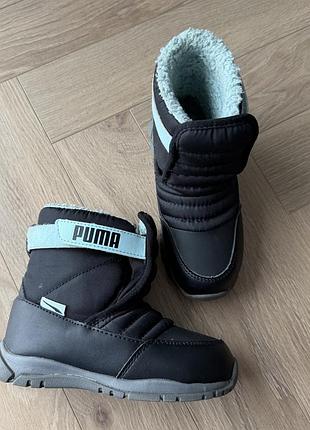 Черевики дитячі puma чорні з м'ятним