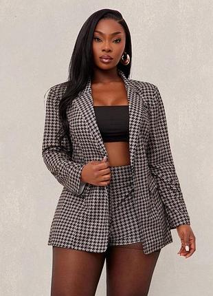 🥰жакет піджак в гусячу лапку shein xl