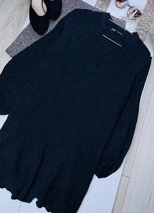 Нова осіння сукня zara s oversize коротке плаття жатка плаття вільного крою з об’ємними рукавами сукня зара