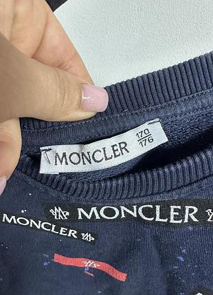 Світшот підлітковий moncler синій з принтом 3