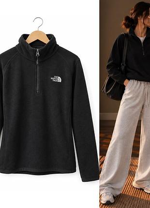 Фліска the north face чорна чоловіча m / жіноча m–l — тепла кофта на блискавці