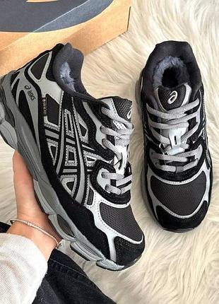 Asics gel-nyc black silver graphite gore-tex хутро 2