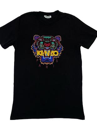 Оригінальна чоловіча футболка kenzo tiger head black - така як футболка nike, adidas, puma.