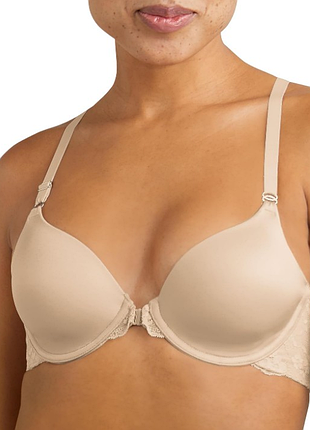 Тілесний гладкий безшовний бюстгальтер maidenform зша 36c-застібка спереду