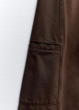 Джинси zara, шоколадного кольору 3