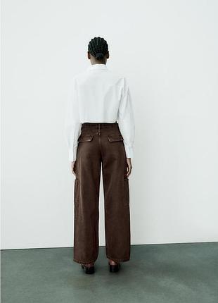 Джинси zara, шоколадного кольору 7