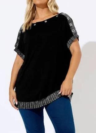 Нарядная женская туника большого размера,yours, 3xl-4-xl