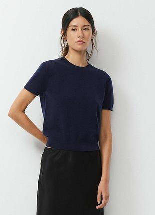 Кашеміровий светр з короткими рукавами