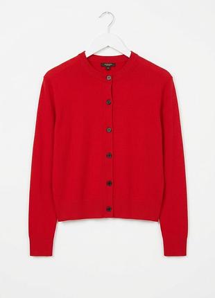 Жіночий кардиган massimo dutti з вовни, червоний xs розмір