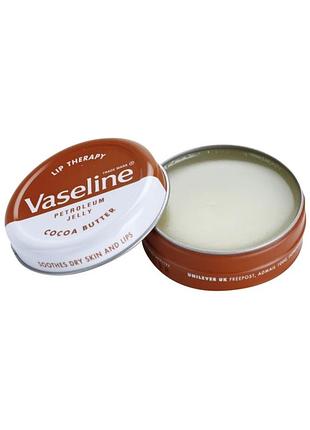 Бальзам для губ vaseline lip therapy petroleum jelly cocoa butter