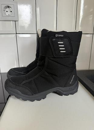 Зимові чобітки quechua sh100 x-warm junior black 🖤 розмір: 38, довжина устілки: 24 см.