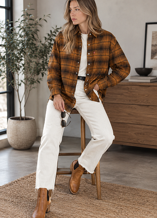 Стильная оверсайз рубашка levi's (размер m-l)