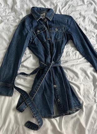 Нова джинсова сукня zara, розмір s, 100% cotton