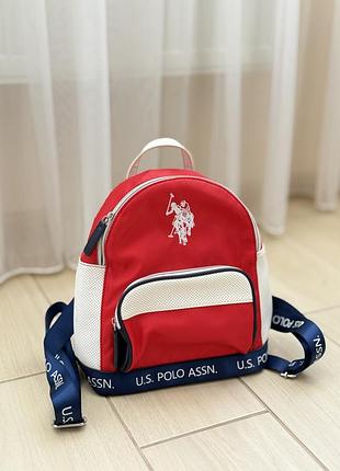Рюкзак u.s. polo assn. червоний, білий, синій