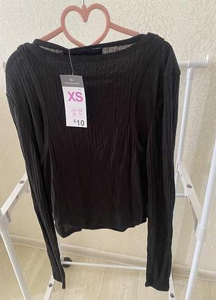 Жіноча кофта primark чорна з імітацією майки розмір xs