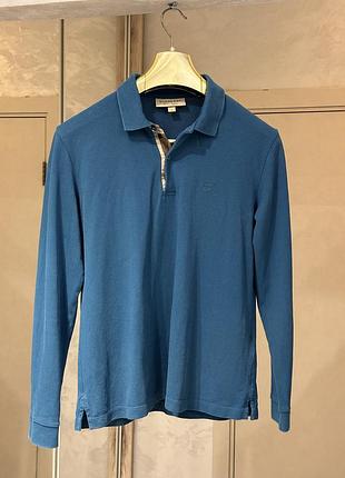 Burberry men’s long-sleeve cotton polo shirt