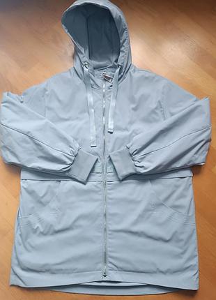 Демісезонна куртка clasna (ru 50/xxl) — сіро-блакитна, утеплена