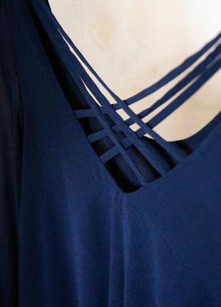 Тёмно-синее лёгкое платье оверсайз new look3 фото