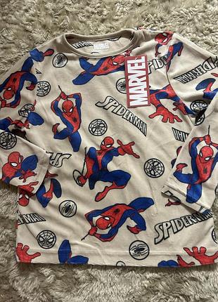 Уцінка. велюровий піжамний реглан spider man marvel primark