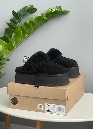 Женские угги ugg funkette slipper platform black 36-41