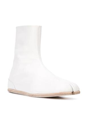 Білі шкіряні черевики табі maison margiela tabi ankle boots 27.5 см🛍️1+1=3🛍️