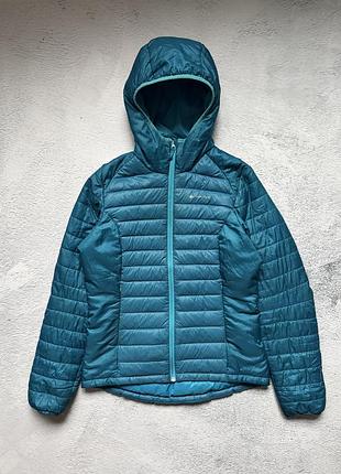 Жіночий мікропуховик quechua бірюзовий, натуральний пух, xs-s