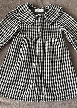 Сукня для дівчинки zara в клітинку, розмір 110