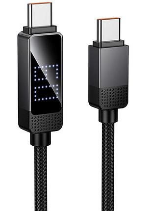 Дата кабель hoco u154 matrix type-c to type-c 60w (1m) black