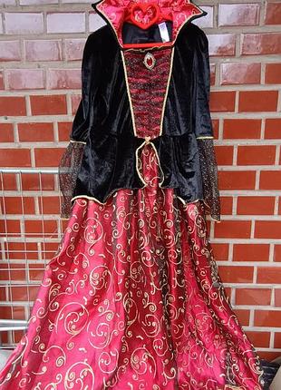 Карнавальное платье halloween вампир красная королева