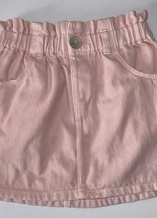 Спідниця для дівчинки zara джинсова рожева