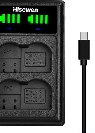 Подвійний зарядний пристрій для акумуляторів en-el15/el15a/el15b/el15c nikon hisewen