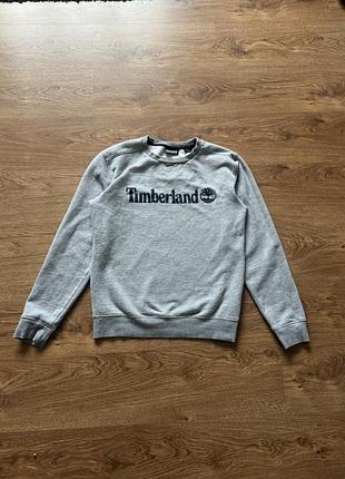 Чоловічий світшот timberland сірий з великим логотипом розмір s