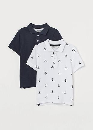 Футболка 👕 теніска поло ⚓️ h&m на хлопчика 8-10 років, 134-140 см