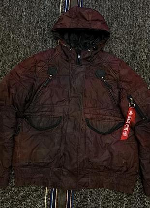 🔥 alpha industries — iridescent burgundy 🍷 💥 архівна куртка | ексклюзив