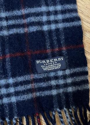 Шарф чоловічий burberry london у клітинку, 100% шерсть ягняти