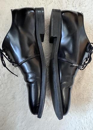 Шкіряні чорні дербі cos black derbies leather 5