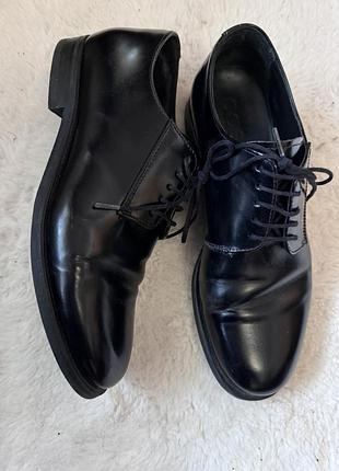Шкіряні чорні дербі cos black derbies leather 3