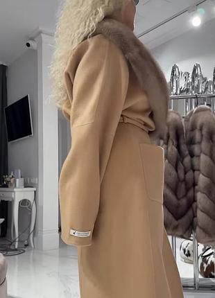 Пальто кашемир с соболем 3
