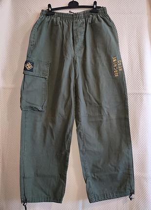 Вінтажні карго штани machine head blue grape vintage xl (y2k / grunge)