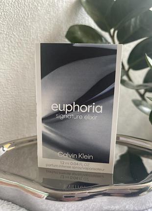 Оригінальний пробнік аромату euphoria signature elixir calvin klein, 1,2мл
