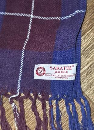 Шарф sarathi фиолетового цвета, коттон 5