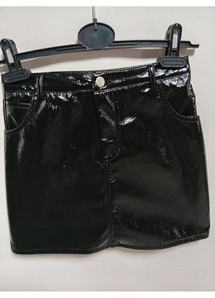 Спідниця лакова для дівчаток 2