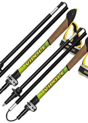 Палки для скандинавской ходьбы vipole treveller 130 green dlx (s25 37)