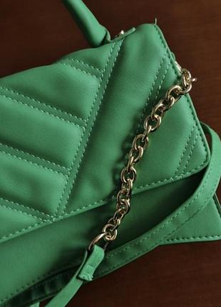 Сумка жіноча primark стьобана зелена💚