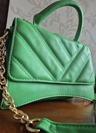 Сумка жіноча primark стьобана зелена💚 2