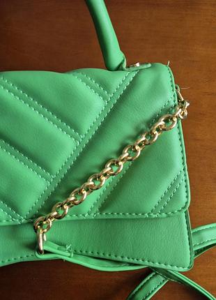 Сумка жіноча primark стьобана зелена💚 4