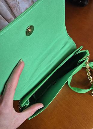 Сумка жіноча primark стьобана зелена💚 7