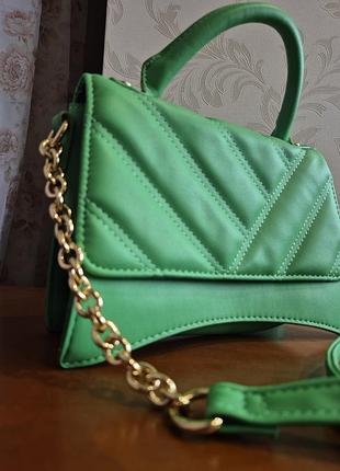 Сумка жіноча primark стьобана зелена💚 9
