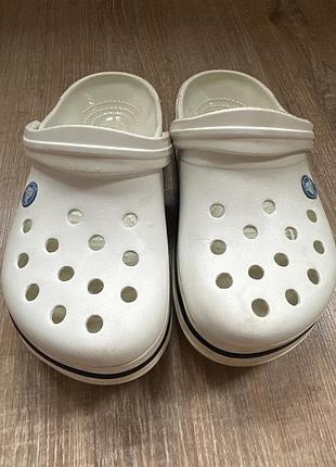 Капці жіночі crocs crocband білі м4w6
